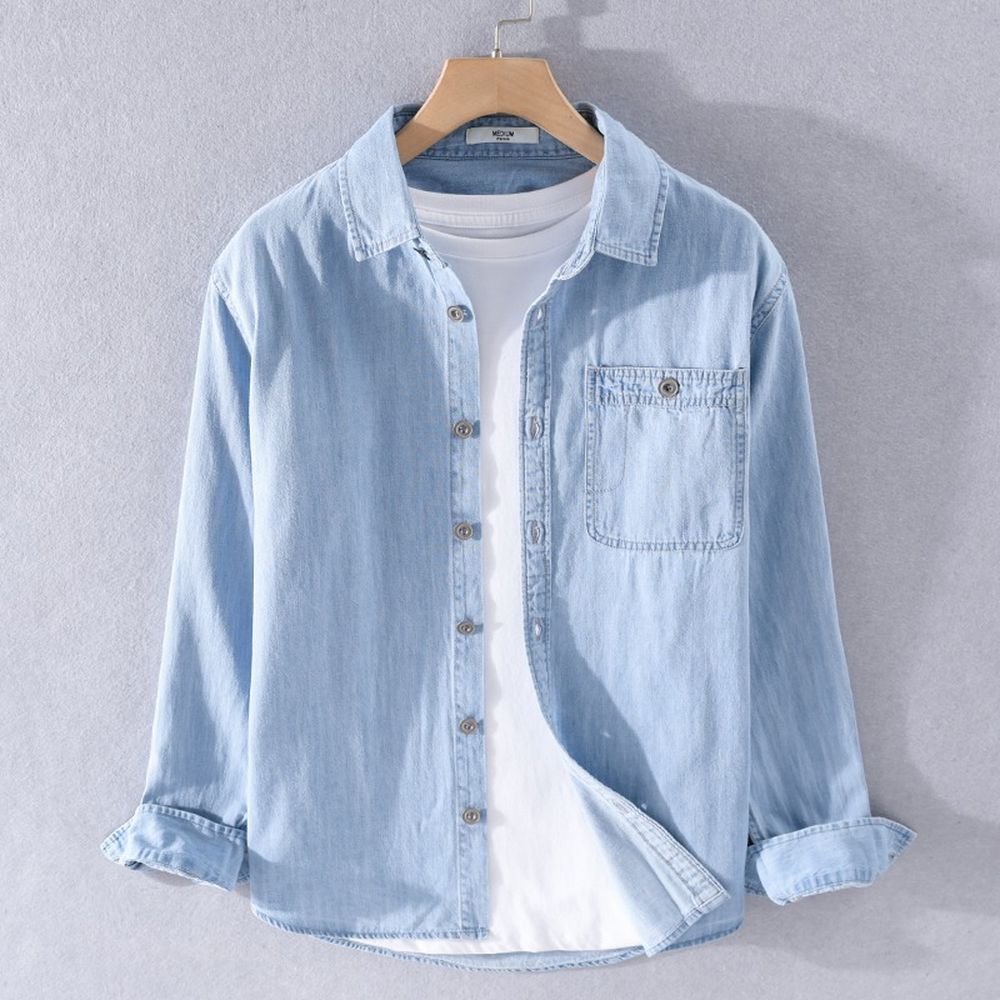 Men's Denim Shirt Casual Jacket All-match Shirt